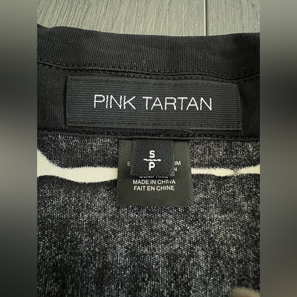 Pink Tartan Black and White Long Sleeve Dress - Picture 5 of 6